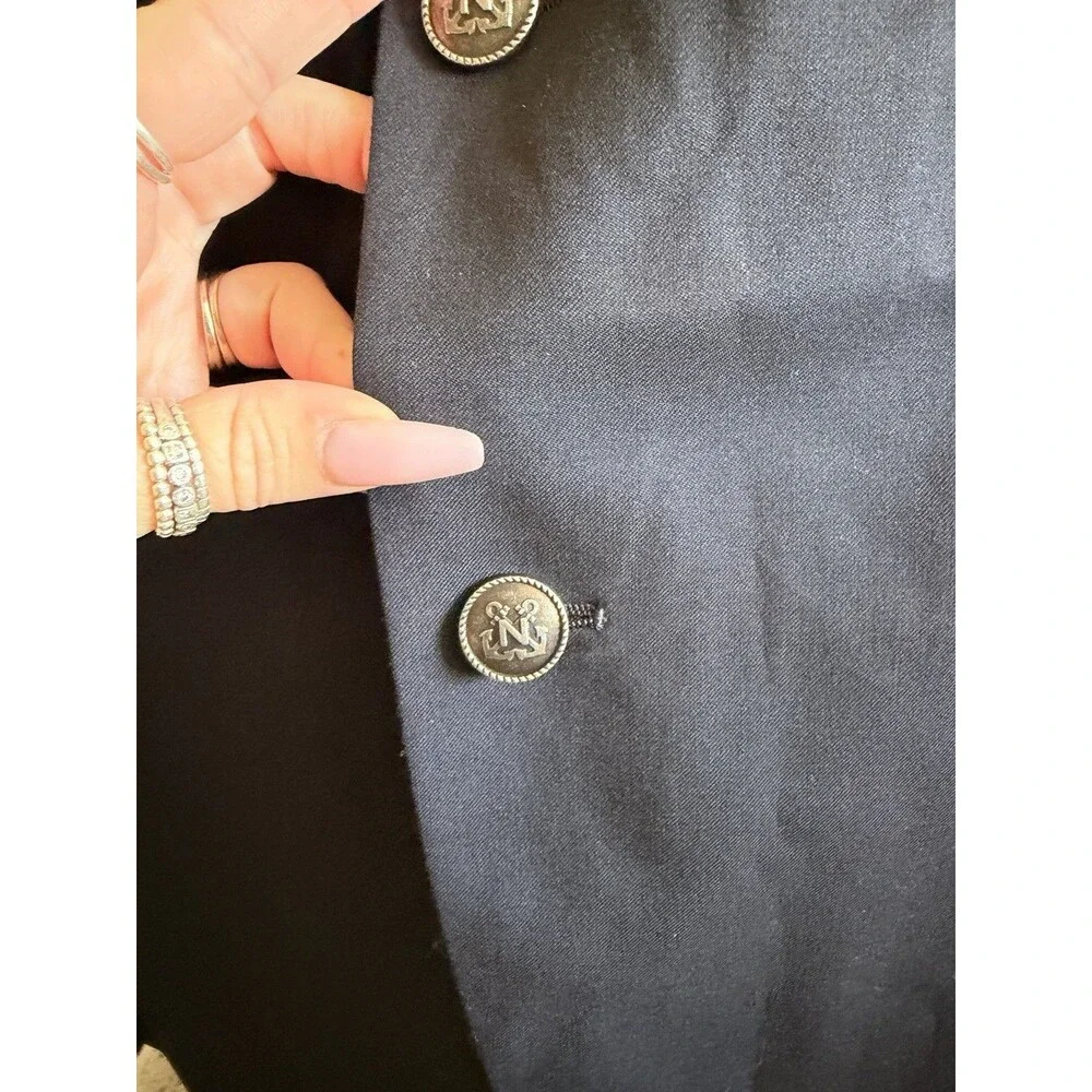 Nautica Blazer Men's 40S Navy Color Metal Button Classic 2 Button Single Vent